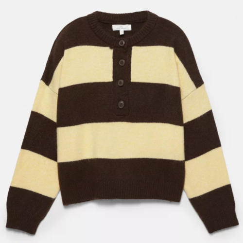 Sueter de lineas con cuello tipo polo