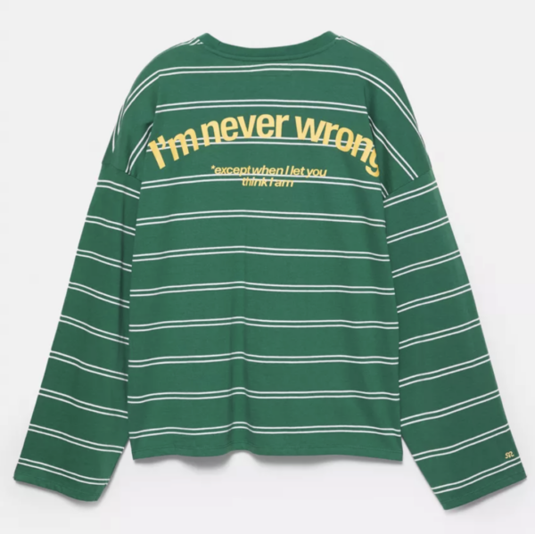 Blusa manga larga con lineas