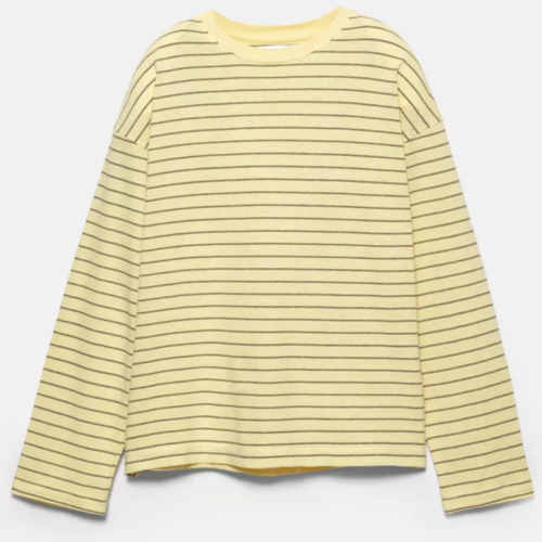 blusa amarilla con lineas