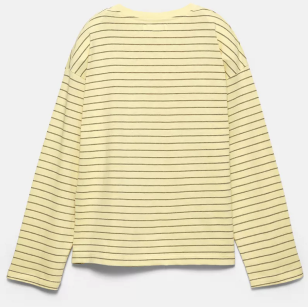 blusa amarilla con lineas