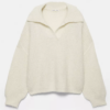 Sueter blanco con cuello tipo polo