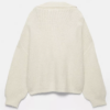 Sueter blanco con cuello tipo polo